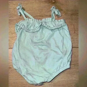 Modern Moments Baby Girl Light Green Romper Size 6 Months